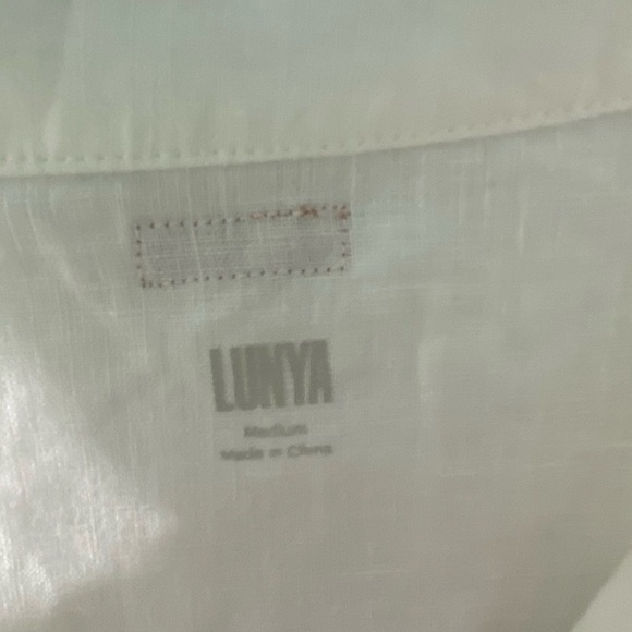 NWT Lunya Woven Linen Sleeveless Shirt Sincere White Size M Tank - Picture 7 of 16